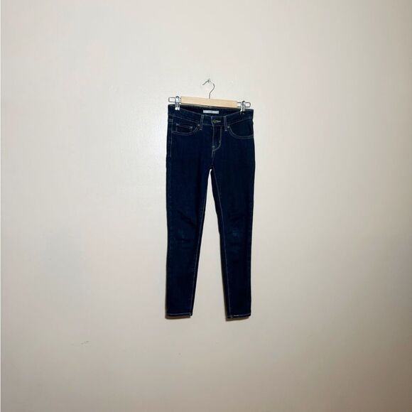Dark Wash Levi’s 711 Skinny Jeans Size 25 EUC - Picture 1 of 6